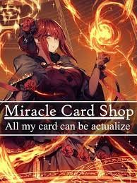 miracle card shop all my cards can be actualize